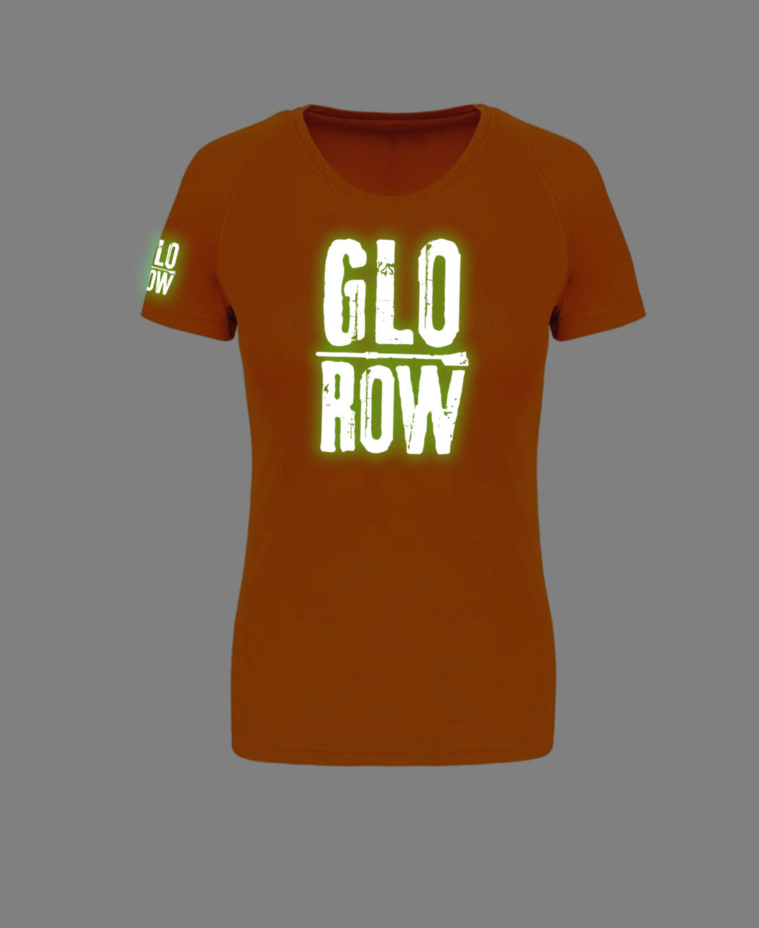 Glo Row Women’s Neon Orange Sports T-Shirt