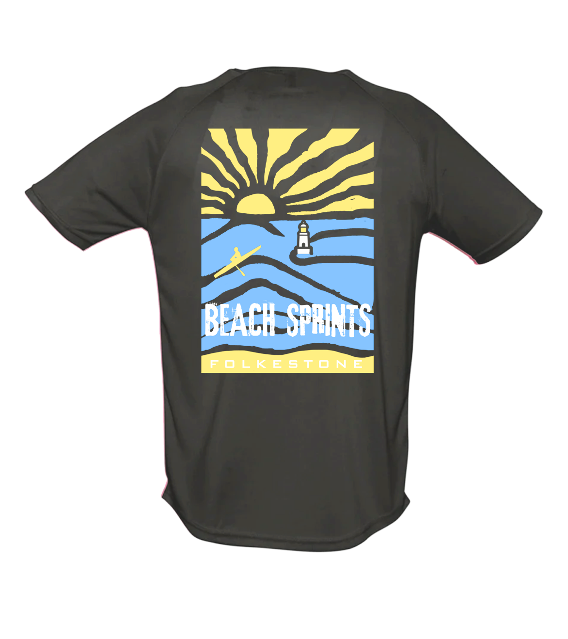 Beach Sprints Folkestone Performance T-Shirt - Black